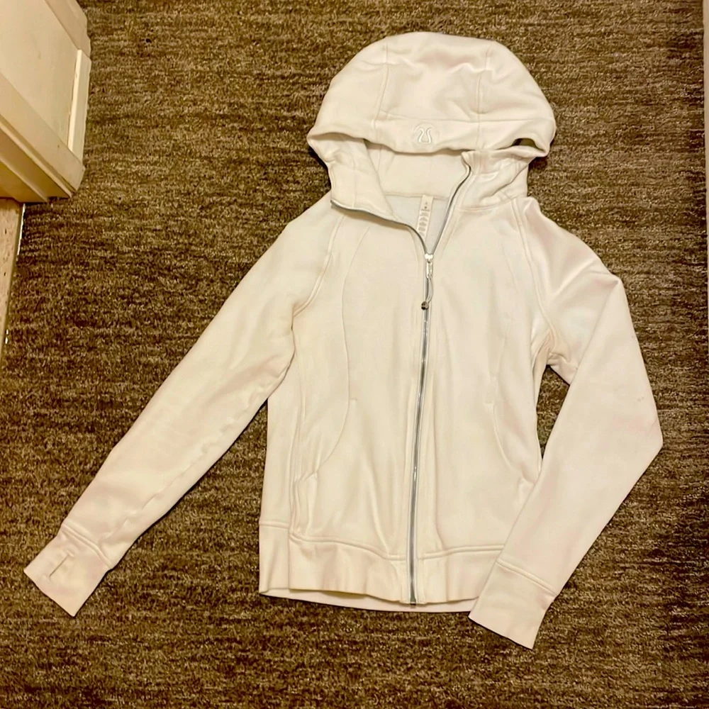 White Lululemon sweatshirt size 6 - Picture 1 of 4